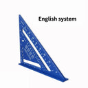 7-Inch Triangle Ruler: Ultimate Carpenter Tool for Precise Measurements  ourlum.com Blue English system  