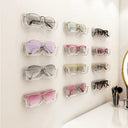 Wall-Mounted Glass Sunglasses Organizer Cabinet for Storage