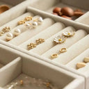 Jewelry Storage Box Earring Ring Necklace Brooch Holder Organizer