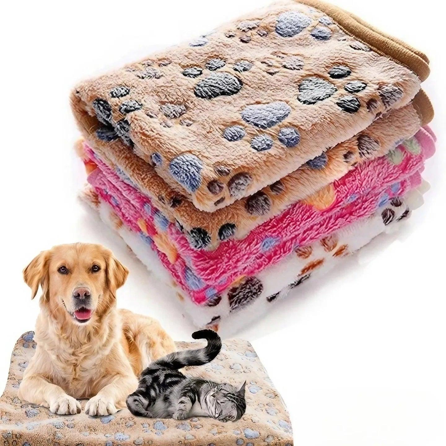 Soft Cartoon Pattern Pet Blanket: Ultimate Comfort for Cats & Dogs  ourlum.com   