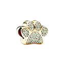 Pet Paw & Bone Charm Sterling Silver Bead for Pandora Jewelry