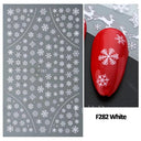 Winter Snowflake Nail Art Stickers for Holiday Glam Designs