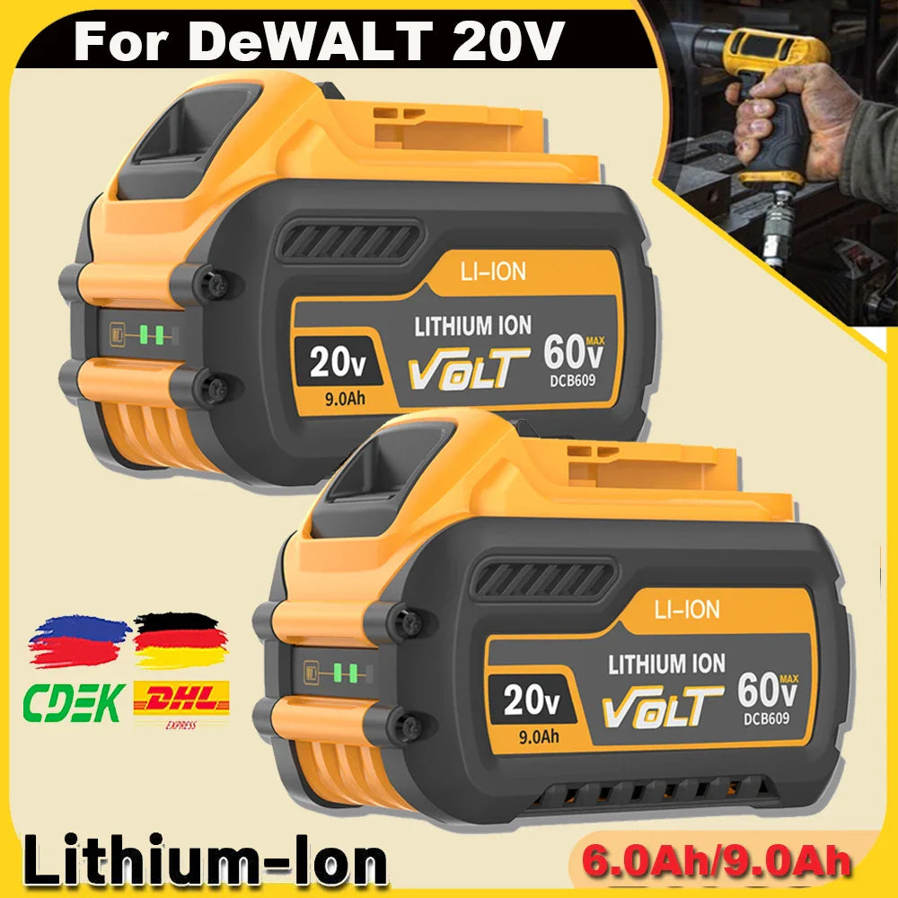 9000mAh DCB200 MAX Flexvolt Battery for Dewalt Tools