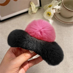 Crab Plush Fur Hair Clip: Trendy Accessory for Girls and Women