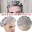 Premium Grey Lace Front Hairpiece for Men Natural Look