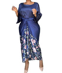 Elegant Women Print Set: Stylish Plus Size Fashion Ensemble