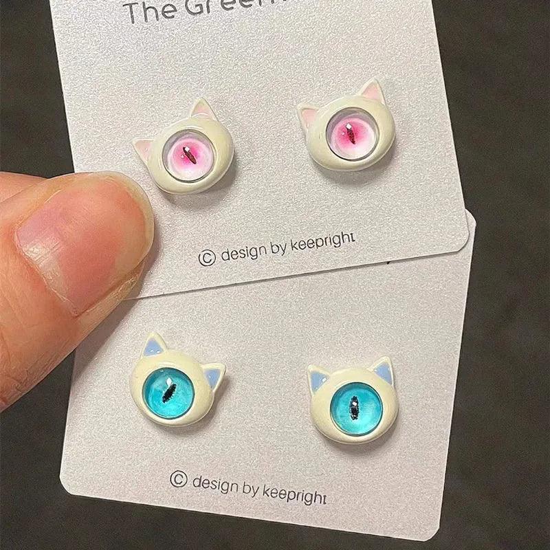 Kiss Jewelry Cute Monster Eyes Stud Earrings - Trendy Kpop Fashion Gift  ourlum.com   