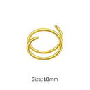 1PC 316L Stainless Steel Double Spiral Nose Hoop Ring