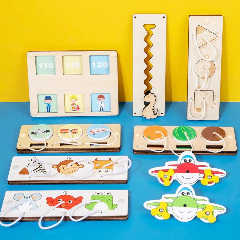 Montessori DIY Busy Board Kit: Custom Wooden Learning Toy for Kids  ourlum.com   