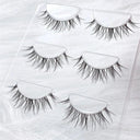 NEW 3Pairs Mink Lashes 3D Mink Eyelashes Invisible Band Natural Black Mink False Eyelash Full Strip cilios posticos Reusable  ourlum.com 3pairsC11  