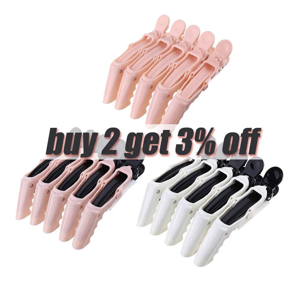 5/6/10/12pcs Plastic Hair Clip Hairdressing Clamps Claw Section Alligator Clips Barber For Salon Styling Hair Accessory Hairpin  ourlum.com   