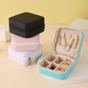 Portable Jewelry Storage Box Travel Organizer Case for Earrings Necklaces and Rings