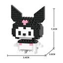 Hello Kitty Decorative Building Block Set with Kuromi and My Melody - Sanrio Anime Figure Toy for Kids and Adults  ourlum.com Kuromi 151PCS NO BOX 