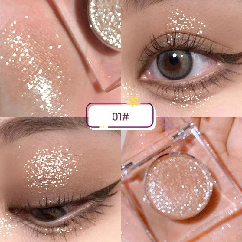 Gorgeous Glitter Eyeshadow Earth Tones Long Lasting Waterproof Eyeshadow Pearlescent Glitter Shimmer Eye Shadow Makeup Cosmetics  ourlum.com 01  