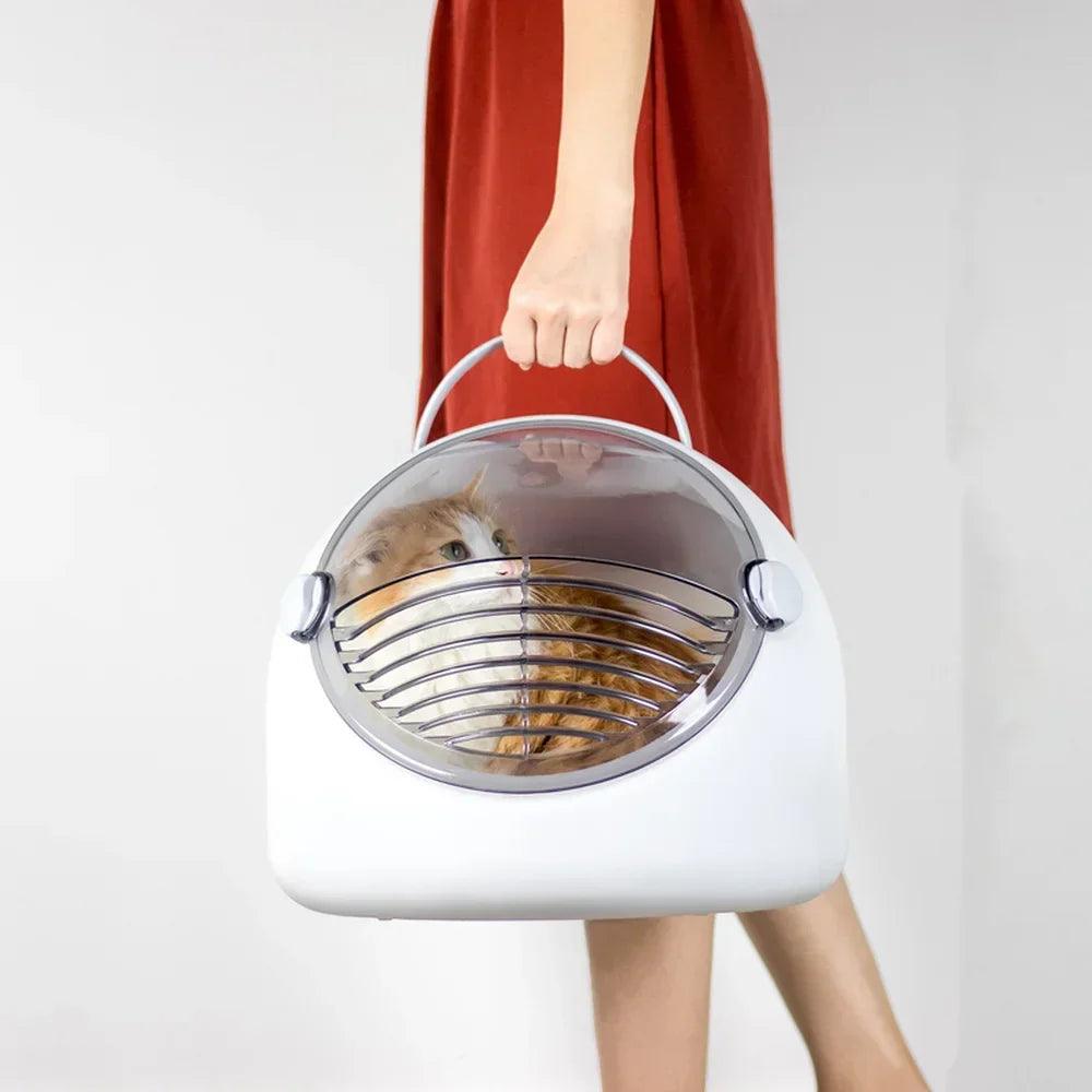 Transparent Astronaut Cat Carrier Bag: Innovative, Breathable, Double Door Design  ourlum.com   