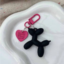 Cute Cartoon Balloon Dog Couple Keychains Key Ring Gift