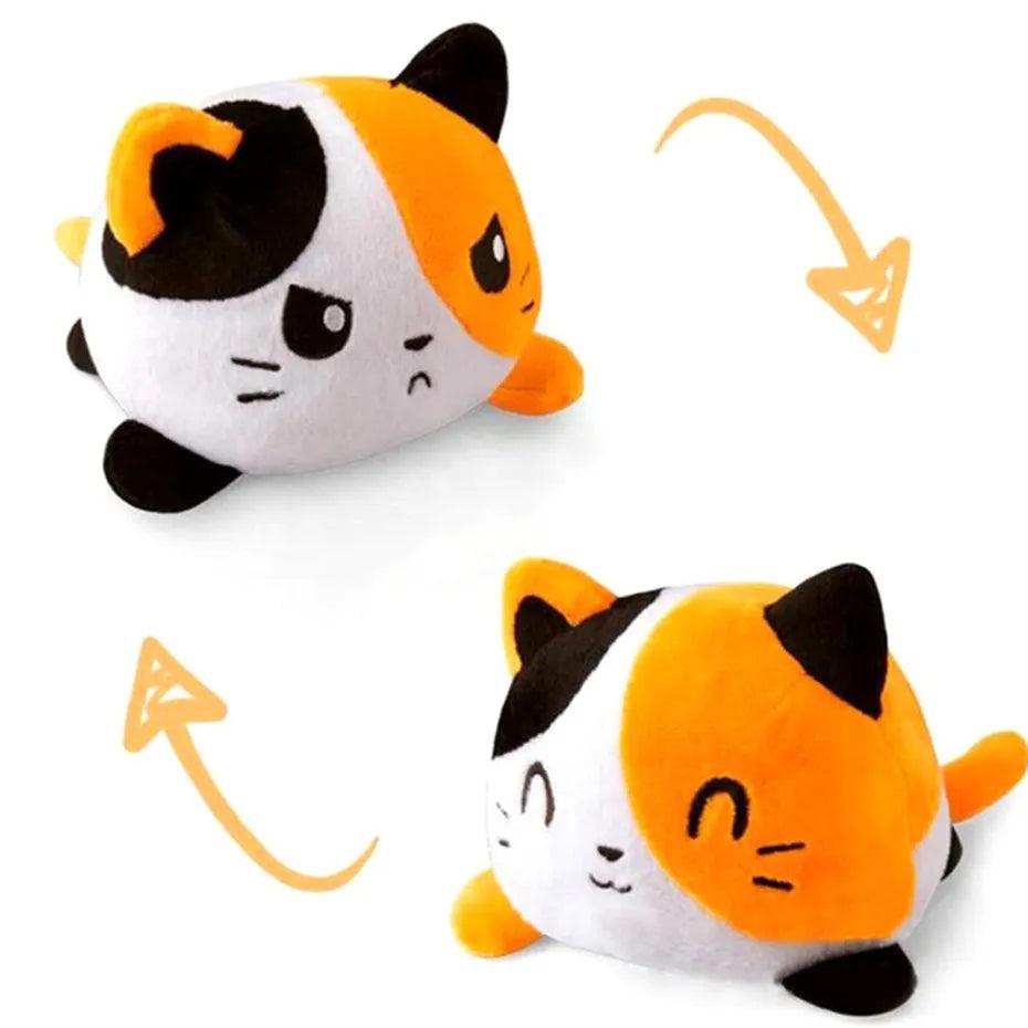 Double Sided Cat Plush Toy: Soft & Safe Kids Birthday Gift  ourlum.com   