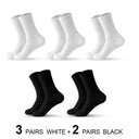 Elegant Cotton Blend Men's Socks Set for Business and Sports - 5 Pairs/Lot  Our Lum 3White2Black EU(38-44) 