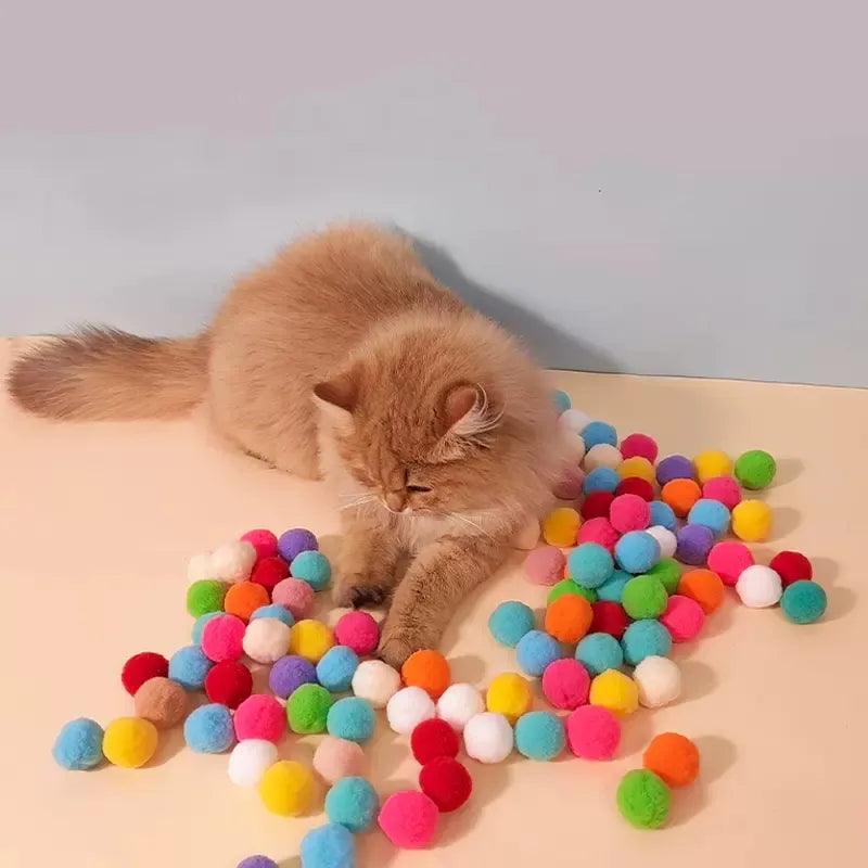 Cat Interactive Training Games Plush Ball Pet Accessories  ourlum.com   