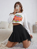 Effortless Elegance White A-line Skirt Stylish Korean Fashion