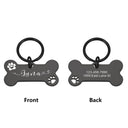 Personalized Stainless Steel Pet Tags: Customizable, High-Quality, Anti-lost, Unique Design  ourlum.com black-1 40X21MM 