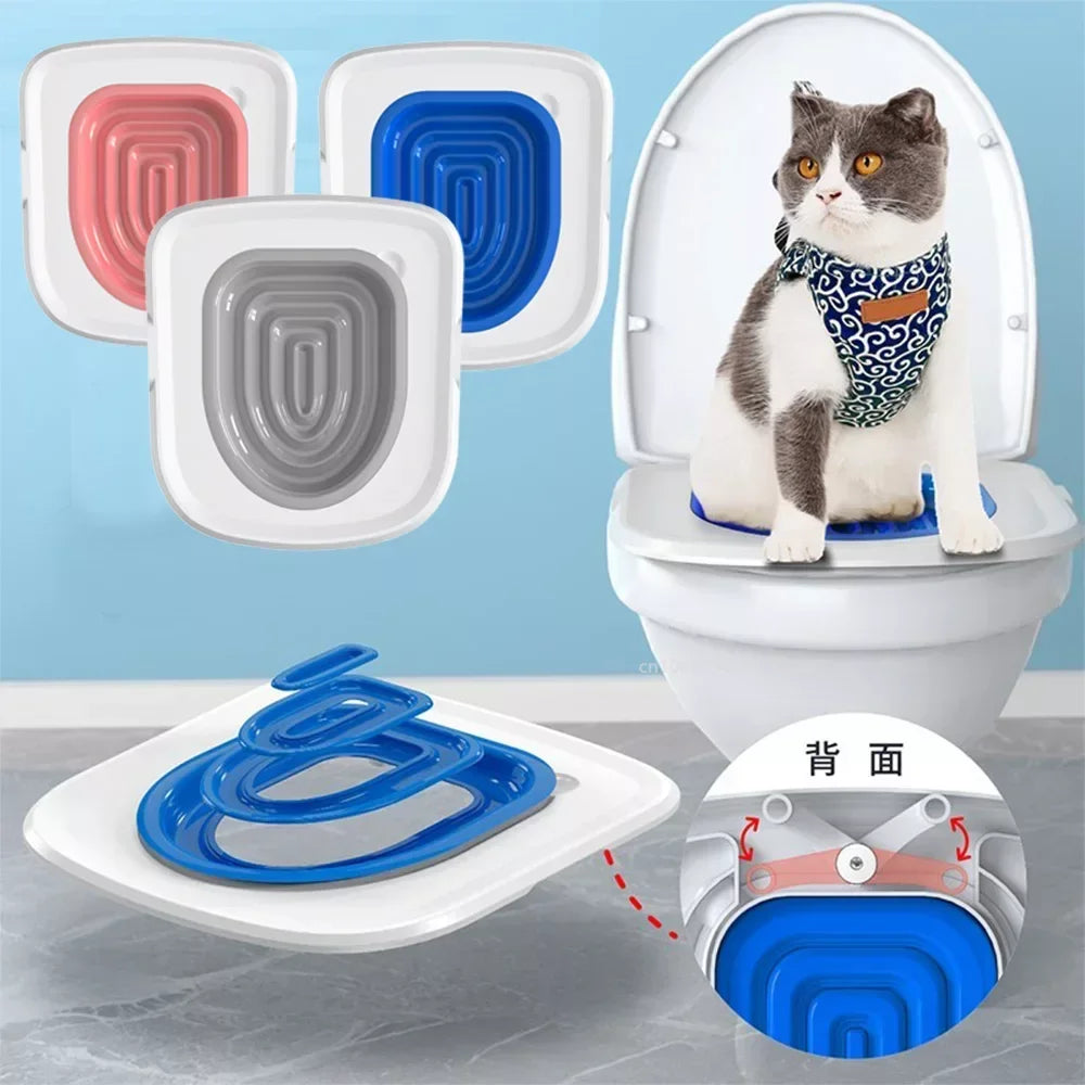 Cat Toilet Training Kit: Reusable Trainer for Cats - No More Mess!  ourlum.com   
