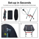 PACOONE Travel Ultralight Folding Chair Portable Moon Seat