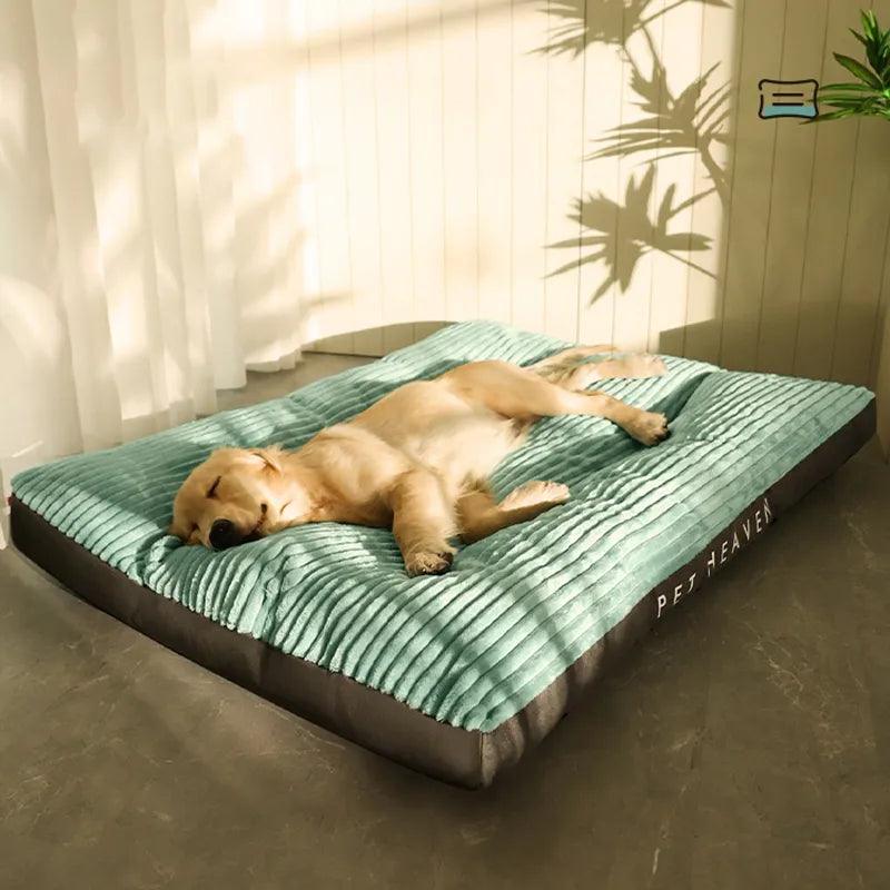 Pet Mat: Corduroy Cotton Winter Dog Bed - Soft & Warm Kennel for Large Dogs  ourlum.com   