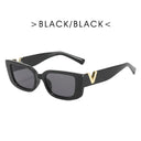 Retro Rectangle Sunglasses Women Brand Designer Vintage Classic