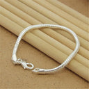 Sterling Silver Chain Bracelet Elegant Party Wedding Gift