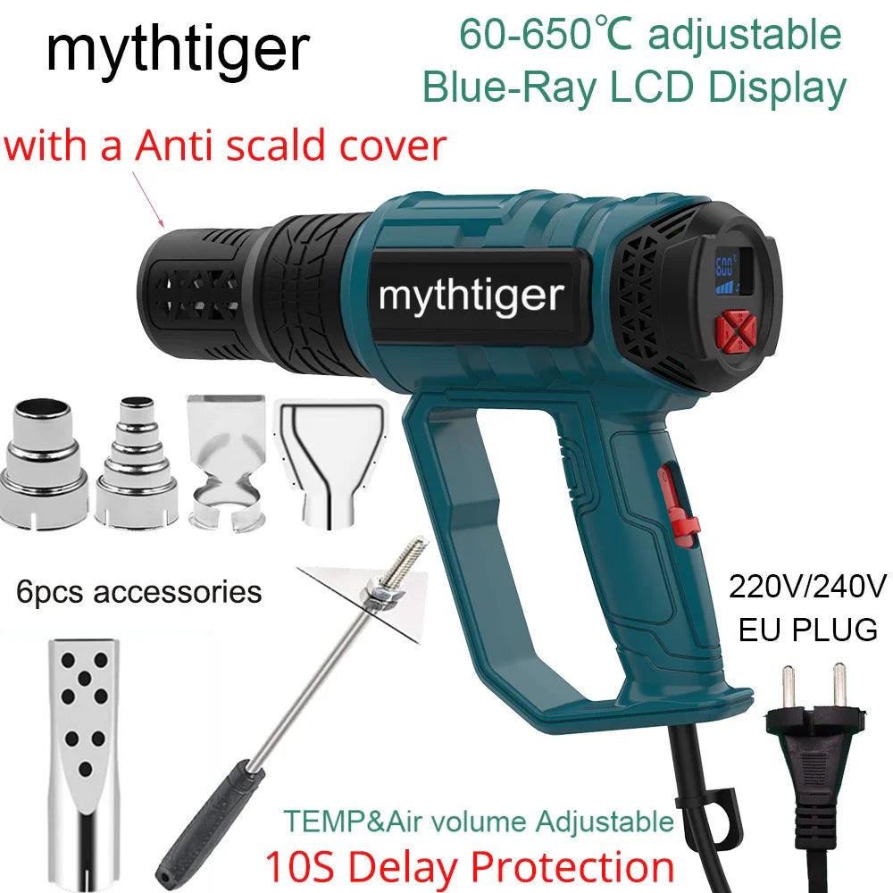 Industrial Heat Gun Hair dryer Construction 2000W Hot Air Gun Air dryer for soldering Thermal blower Shrink wrapping Tools  ourlum.com   