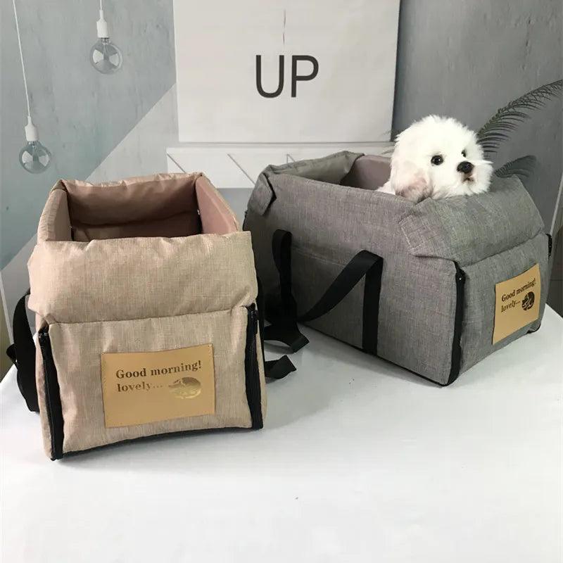 Portable Pet Car Seat for Small/Medium Dogs and Cats - Travel Carrier with Central Control and Luxury Comfort  ourlum.com   