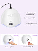 YIKOOLIN UV LED Nail Lamp 48W for Professional Saloon Fast Nail Gel Dryer With 4 Timers Automatic Sensor LCD Display