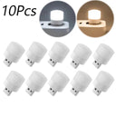 1/10Pcs Mini USB Night Light Warm White Eye Protection Lamp