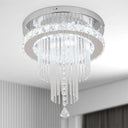 Crystal Chandelier Chrome Ceiling Lamps Led Flush Mount Light