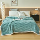 Winter Warm Blanket Skin-Friendly Striped Bedspread Throw