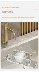 Wall-Mounted Punch-Free Sink Mirror Drain Rack Suction Cup