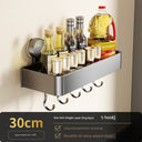 Suction Cup Punch-Free Wall Condiment Hook Rack Storage