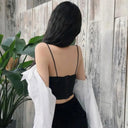 Bandeau Tube Top with Chest Pad Black and White Comfort