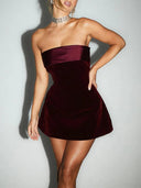 Sexy Backless Mini Dress Chic Off-shoulder Party Wear