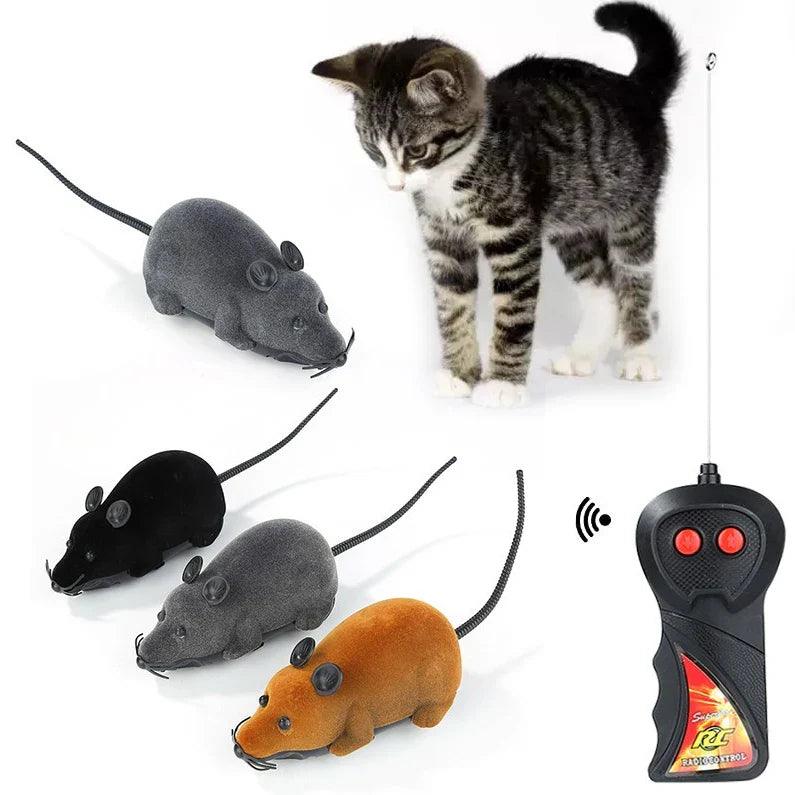 Wireless Remote Control Interactive Cat Toy: Motion Squeaky Mouse Pet Trick Toy  ourlum.com   