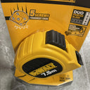 Durable DEWALT 5m & 7.5m Tape Measure for Carpentry