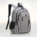 Large Capacity Backpack Men Laptop Backpacks 15.6 Oxford Black Solid High School Bags Teen College Boy Gril Student Backpack  ourlum.com Top Grey 50x35x19 cm CN