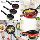 Mini Non-Stick Stainless Steel Frying Pan Set 12cm 14cm 16cm