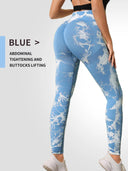 Seamless High Waist Tie Dye Leggings for Women Fitness Wear