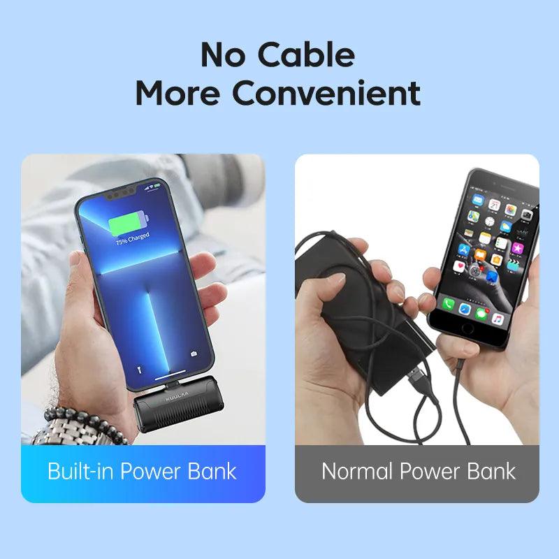 KUULAA Mini Power Bank: Portable Charger for iPhone & Android - Fast Charging & Emergency Power  ourlum.com   