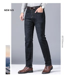 New Men Classic Jeans Jean Homme Soft Black Denim Pants