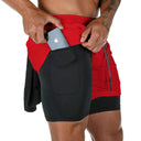 Ultimate Men's Double Layer Fitness Shorts - Ideal for Gym, Beach, Pool, and Summer Activities  ourlum.com   