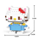 Hello Kitty Decorative Building Block Set with Kuromi and My Melody - Sanrio Anime Figure Toy for Kids and Adults  ourlum.com Hello Kitly 142PCS NO BOX 