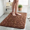 Cobblestone Design 3D Anti-Slip Bath Mat Absorbent Carpet